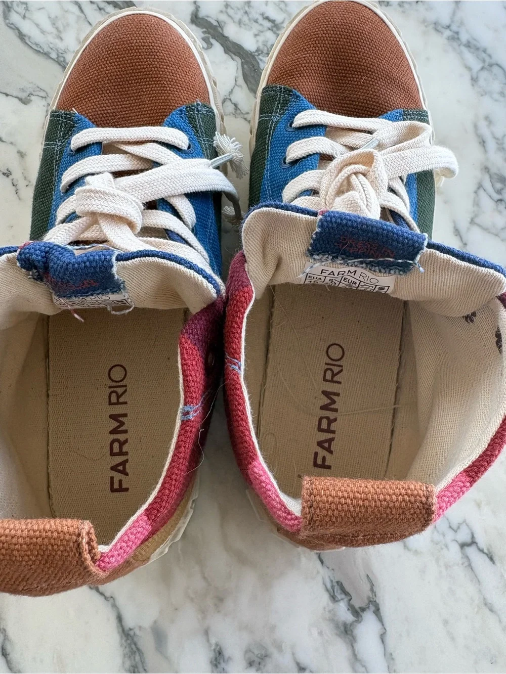 FARM Rio trainers Rainbow sun Platform sneakers sz 10
